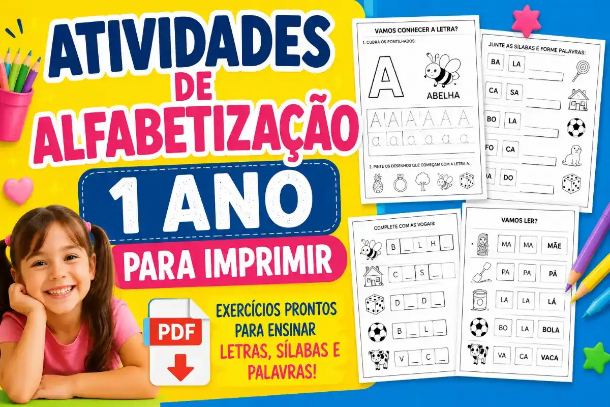 Atividades de Alfabetização 1 Ano para Imprimir em PDF