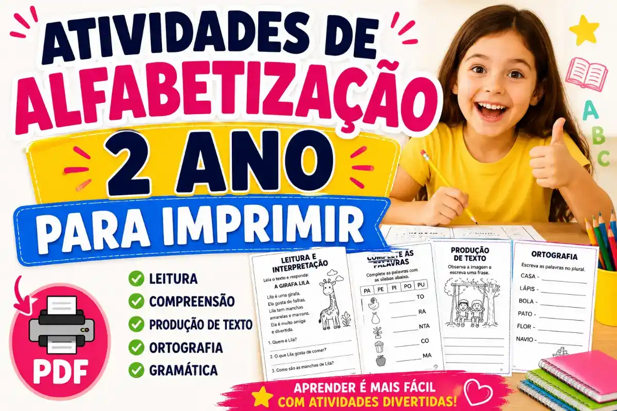 Atividades de Alfabetização 2 Ano para Imprimir PDF