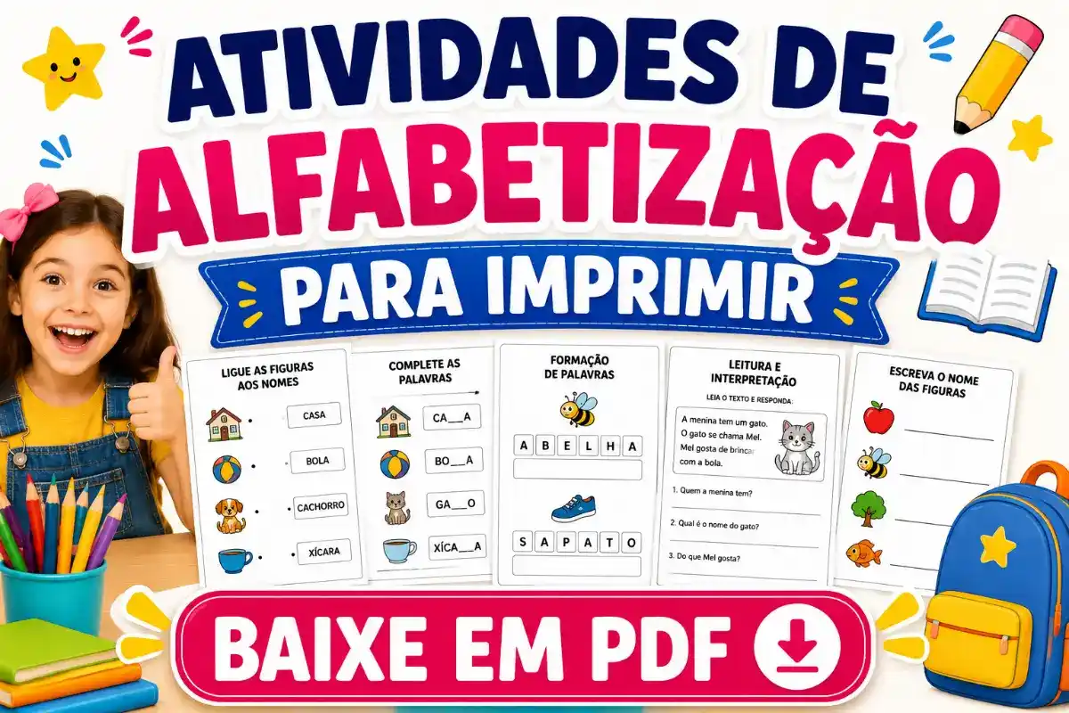 Atividades de Alfabetização para Imprimir em PDF