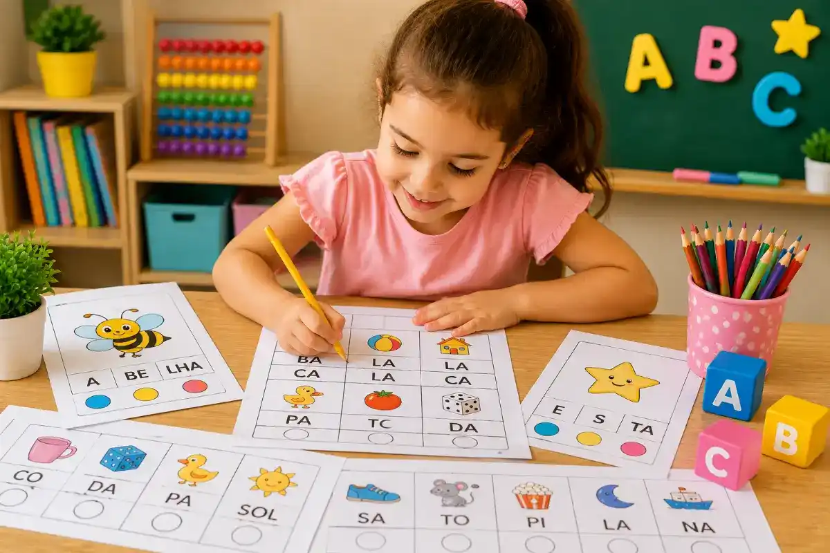 Atividades de alfabetização 1 ano com sílabas simples para aprender a ler
