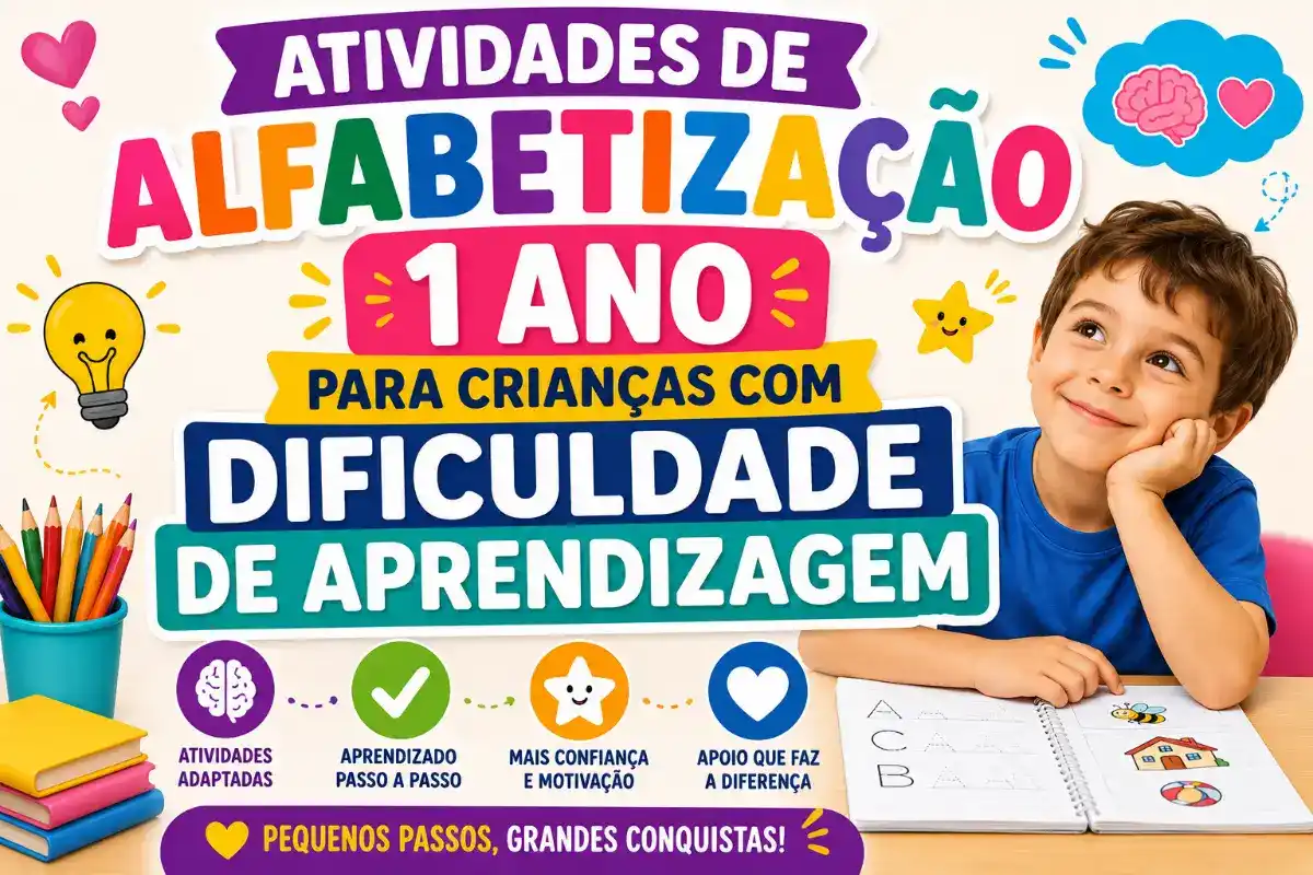 Atividades de alfabetização 1 ano para crianças com dificuldade de aprendizagem