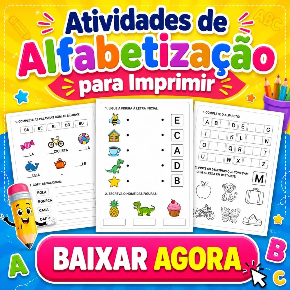 Atividades de Alfabetização para Imprimir PDF