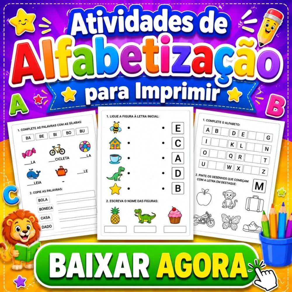 Atividades de Alfabetização para Imprimir PDF