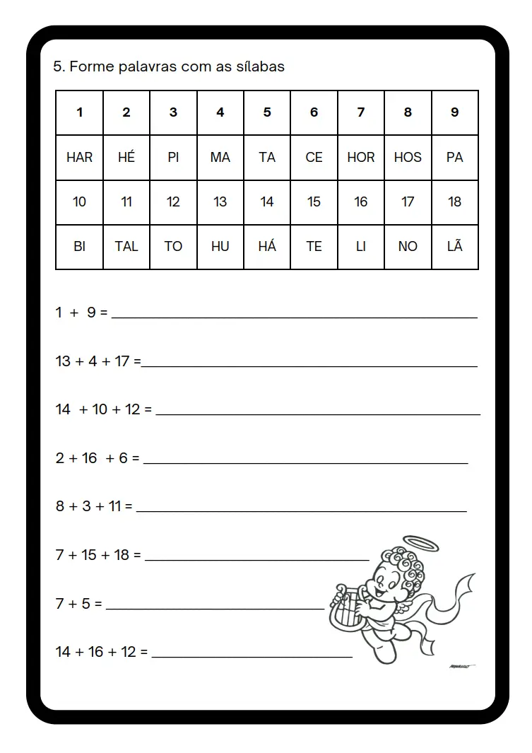 Atividade de Alfabetização 3º Ano 6