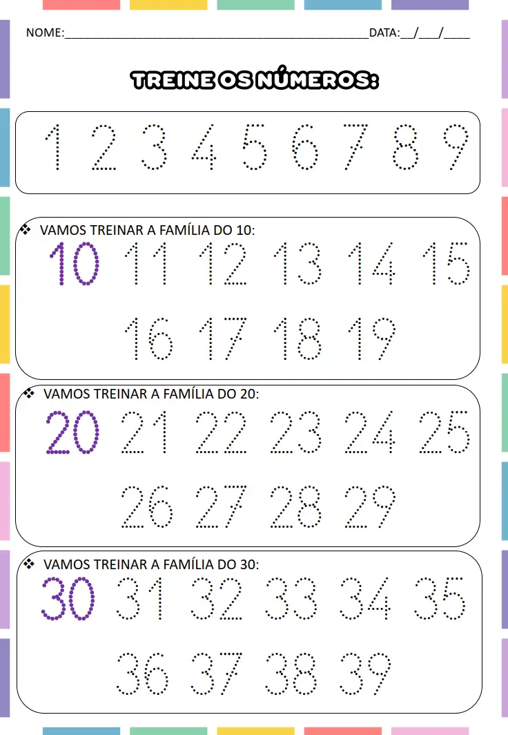 Números de 1 a 39