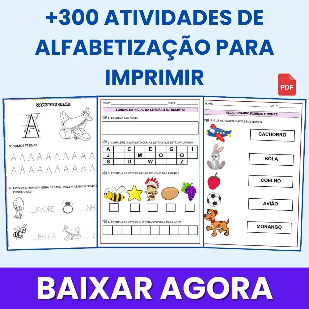 Atividades de Alfabetização para Imprimir PDF