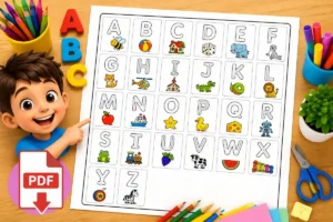 Atividade com o alfabeto para imprimir grátis em pdf