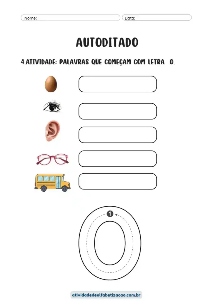Atividade de alfabetização 1° ano com vogais grátis em pdf para imprimir