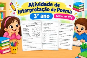 Atividade de interpretação de poema 3 ano grátis em pdf