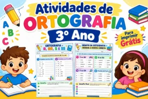 Atividades de ortografia 3º ano para imprimir grátis em pdf